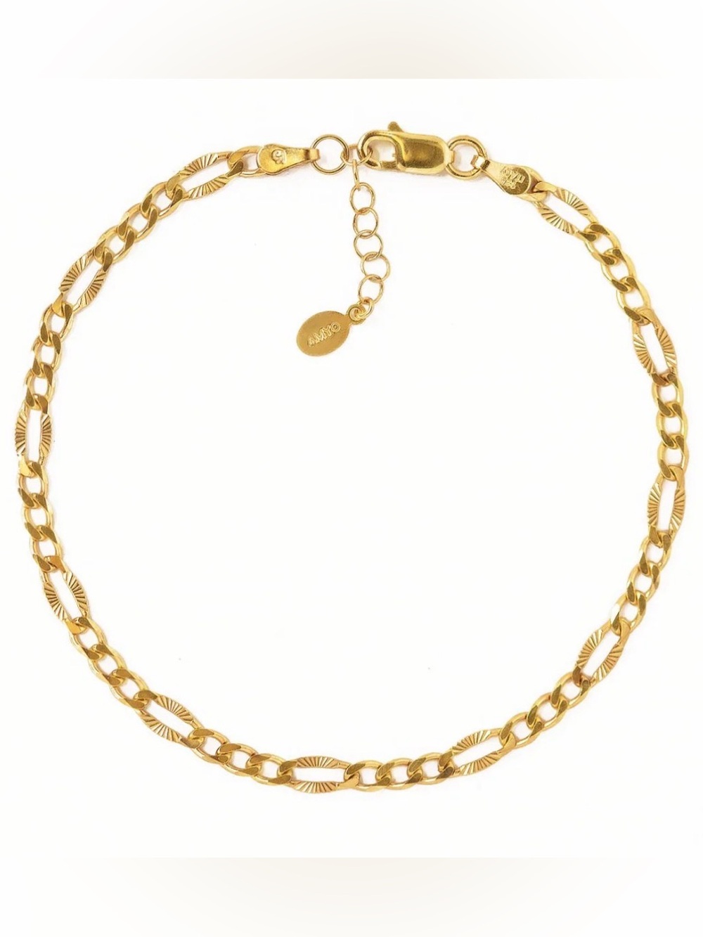 Mayamar Gold Figaro Chain Bracelet